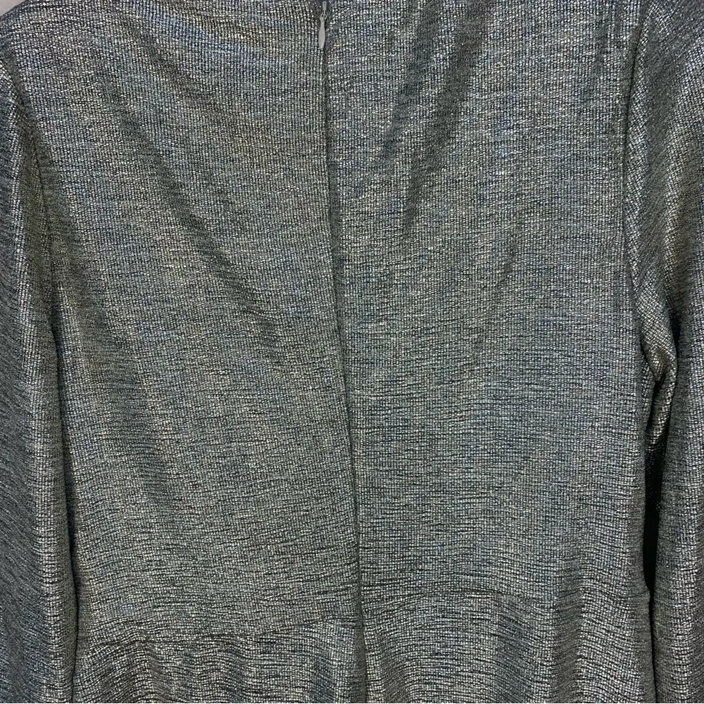 Adriana Papell Metallic Foiled Jersey Wrap Dress - Picture 13 of 13